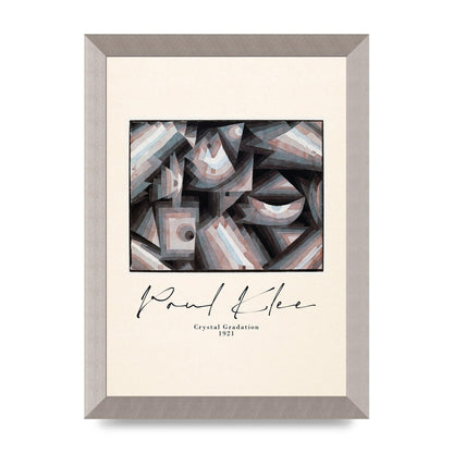 Paul Klee Crystal Gradation 1921 Printed Poster - A4 framed