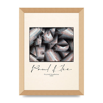 Paul Klee Crystal Gradation 1921 Printed Poster - A4 framed