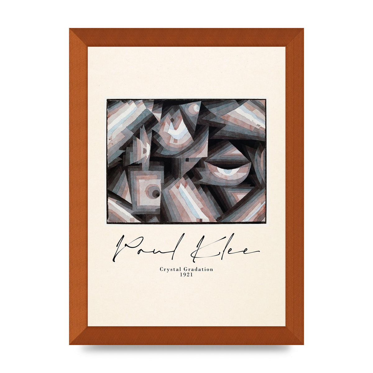 Paul Klee Crystal Gradation 1921 Printed Poster - A4 framed