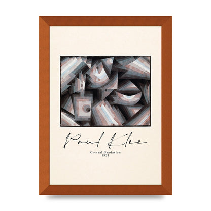 Paul Klee Crystal Gradation 1921 Printed Poster - A4 framed