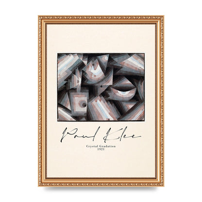 Paul Klee Crystal Gradation 1921 Printed Poster - A4 framed
