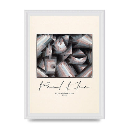 Paul Klee Crystal Gradation 1921 Printed Poster - A4 framed