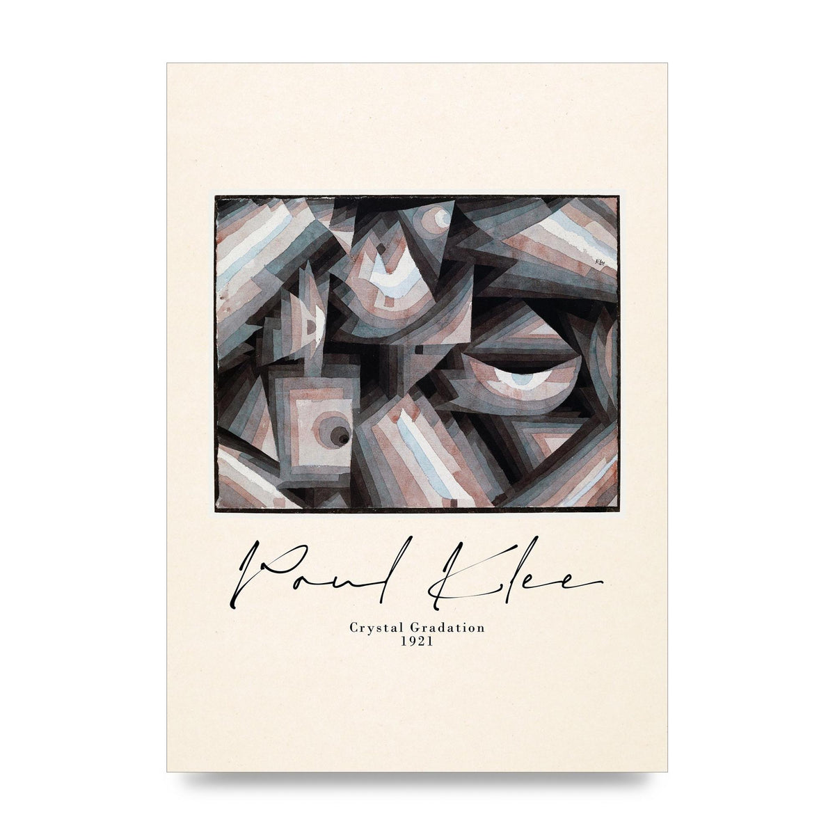 Paul Klee Crystal Gradation 1921 Printed Poster - unframed print