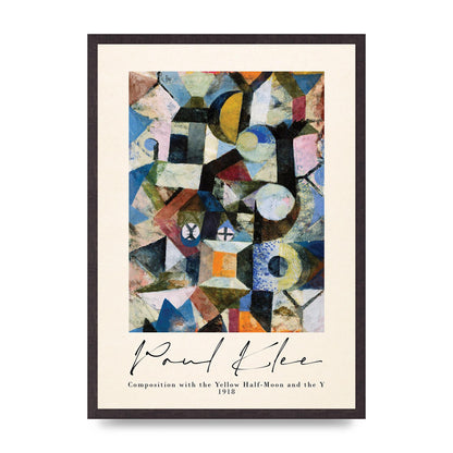Paul Klee Composition With The Yellow Half Moon And The Y 1918 Wall Art - A2 framed