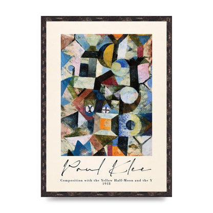 Paul Klee Composition With The Yellow Half Moon And The Y 1918 Wall Art - A2 framed
