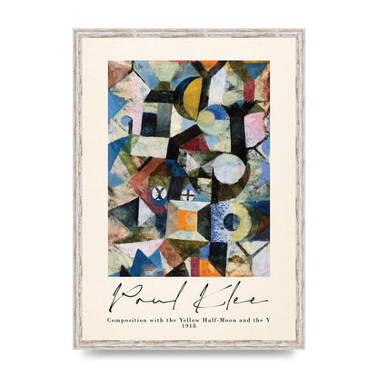 Paul Klee Composition With The Yellow Half Moon And The Y 1918 Wall Art - A2 framed