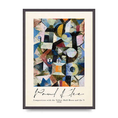 Paul Klee Composition With The Yellow Half Moon And The Y 1918 Wall Art - A2 framed