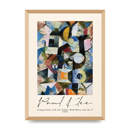 Paul Klee Composition With The Yellow Half Moon And The Y 1918 Wall Art - A2 framed