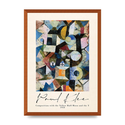 Paul Klee Composition With The Yellow Half Moon And The Y 1918 Wall Art - A2 framed