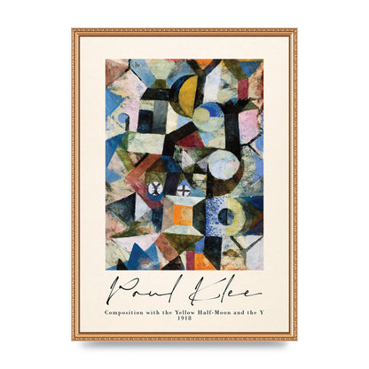 Paul Klee Composition With The Yellow Half Moon And The Y 1918 Wall Art - A2 framed