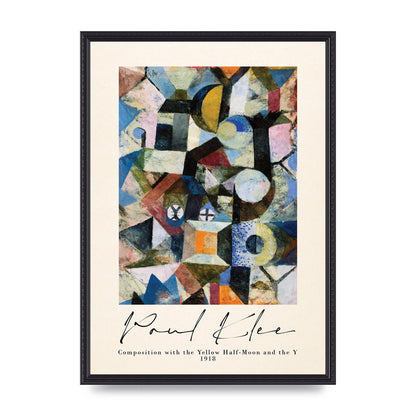 Paul Klee Composition With The Yellow Half Moon And The Y 1918 Wall Art - A2 framed