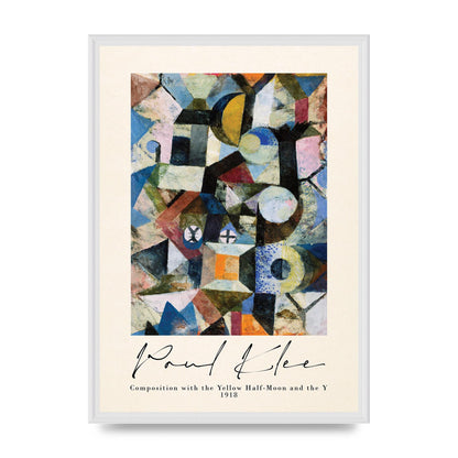 Paul Klee Composition With The Yellow Half Moon And The Y 1918 Wall Art - A2 framed