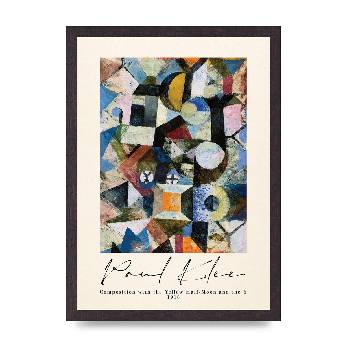Paul Klee Composition With The Yellow Half Moon And The Y 1918 Wall Art - A3 framed