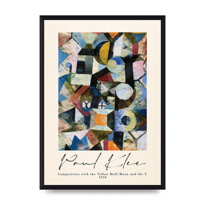 Paul Klee Composition With The Yellow Half Moon And The Y 1918 Wall Art - A3 framed