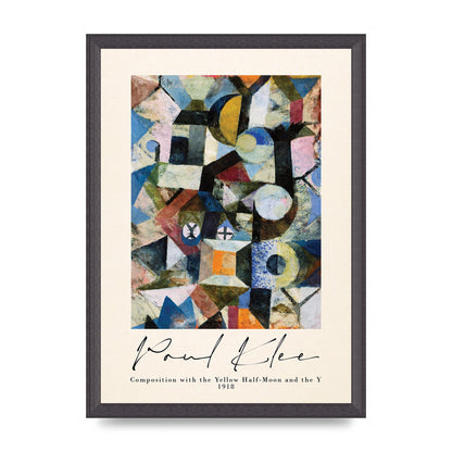 Paul Klee Composition With The Yellow Half Moon And The Y 1918 Wall Art - A3 framed