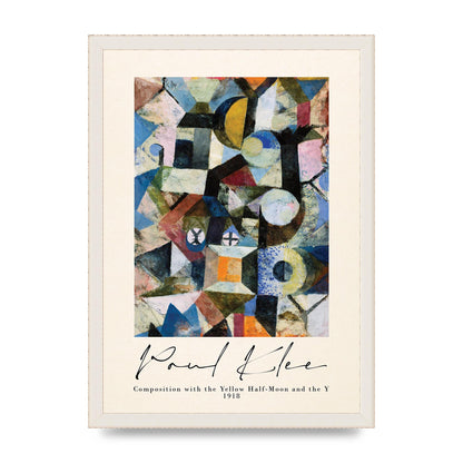 Paul Klee Composition With The Yellow Half Moon And The Y 1918 Wall Art - A3 framed