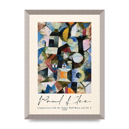 Paul Klee Composition With The Yellow Half Moon And The Y 1918 Wall Art - A3 framed