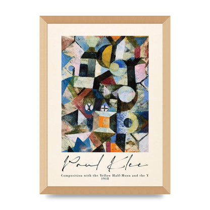 Paul Klee Composition With The Yellow Half Moon And The Y 1918 Wall Art - A3 framed