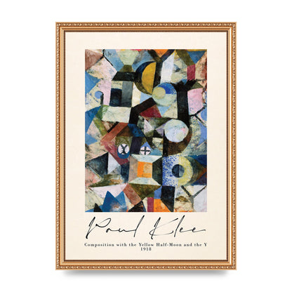 Paul Klee Composition With The Yellow Half Moon And The Y 1918 Wall Art - A3 framed