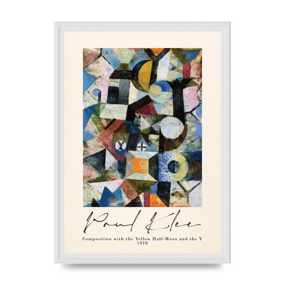 Paul Klee Composition With The Yellow Half Moon And The Y 1918 Wall Art - A3 framed