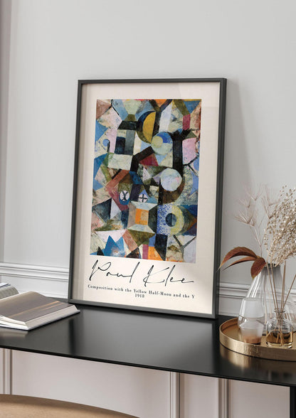 Paul Klee Composition With The Yellow Half Moon And The Y 1918 Wall Art - living room 4