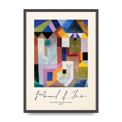 Paul Klee Colorful Architecture 1917 Art For The Home - A2 framed