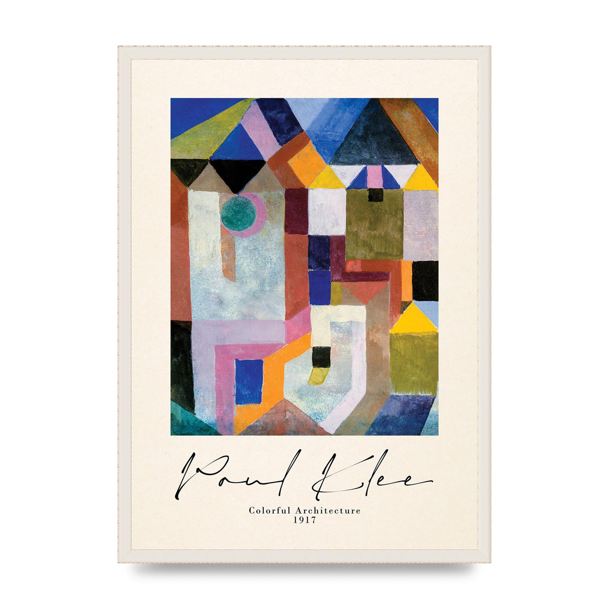Paul Klee Colorful Architecture 1917 Art For The Home - A2 framed