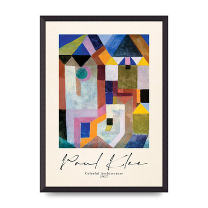 Paul Klee Colorful Architecture 1917 Art For The Home - A2 framed