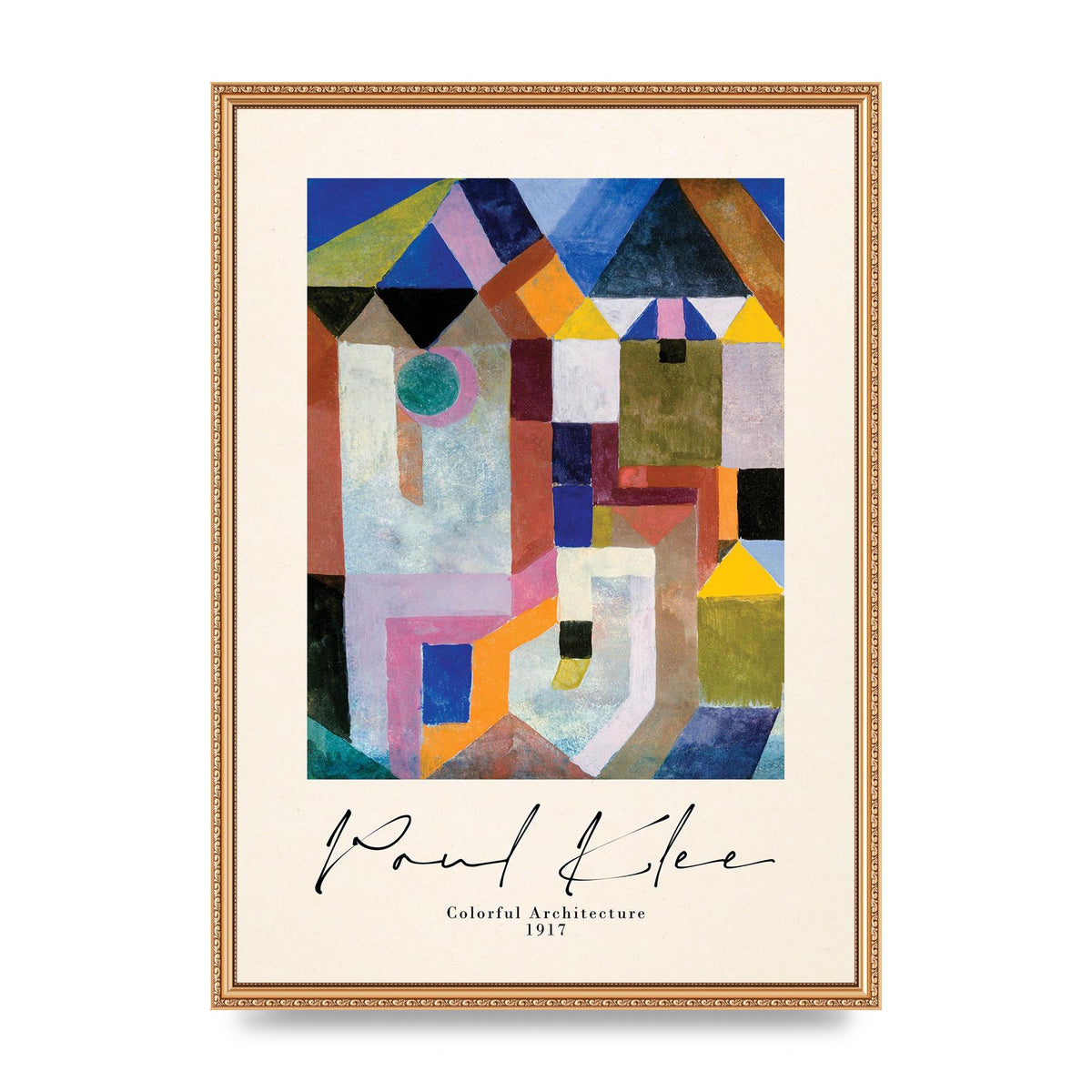 Paul Klee Colorful Architecture 1917 Art For The Home - A2 framed