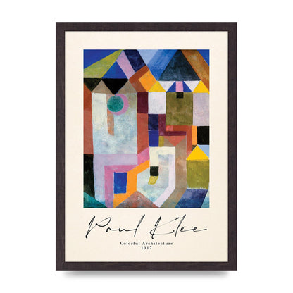 Paul Klee Colorful Architecture 1917 Art For The Home - A3 framed