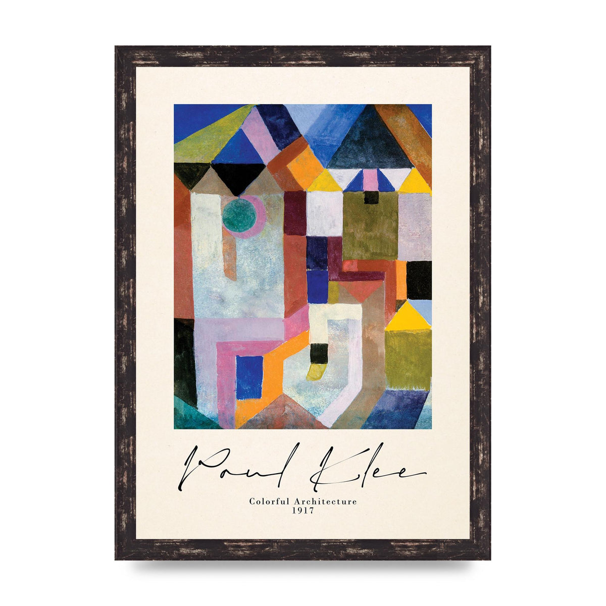 Paul Klee Colorful Architecture 1917 Art For The Home - A3 framed