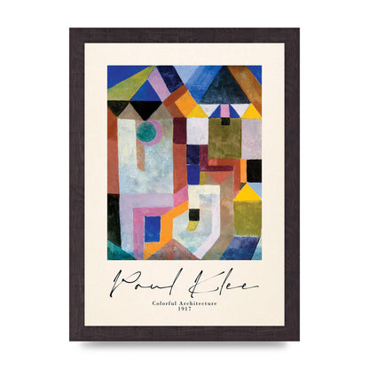 Paul Klee Colorful Architecture 1917 Art For The Home - A4 framed