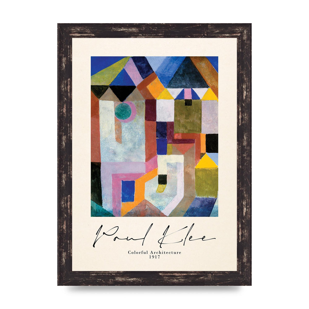 Paul Klee Colorful Architecture 1917 Art For The Home - A4 framed