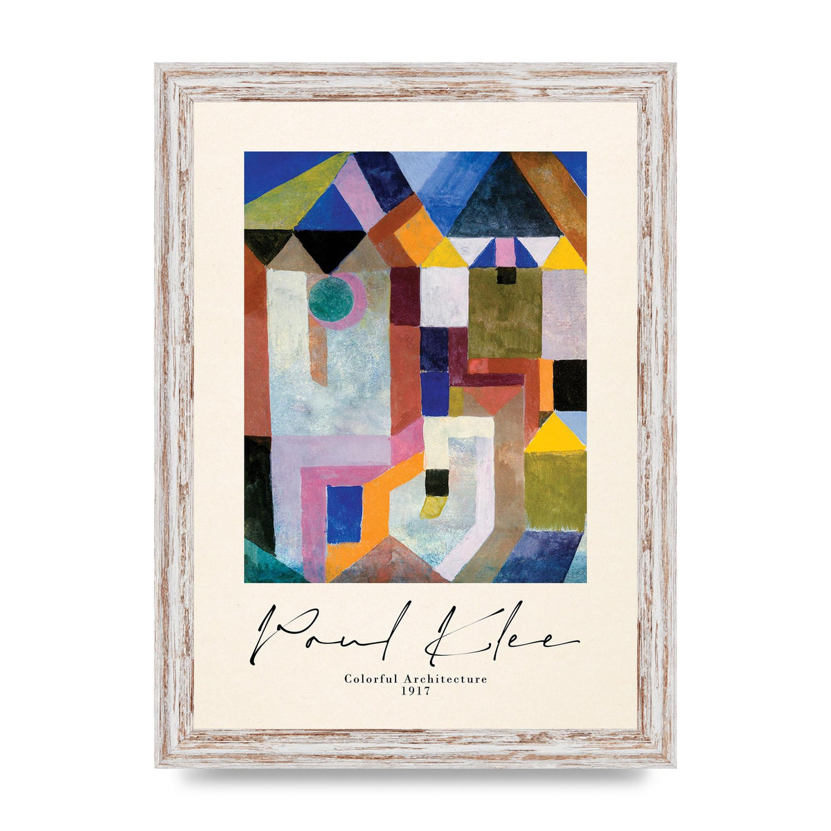 Paul Klee Colorful Architecture 1917 Art For The Home - A4 framed