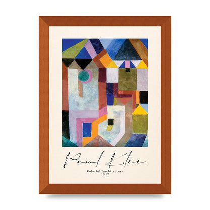 Paul Klee Colorful Architecture 1917 Art For The Home - A4 framed