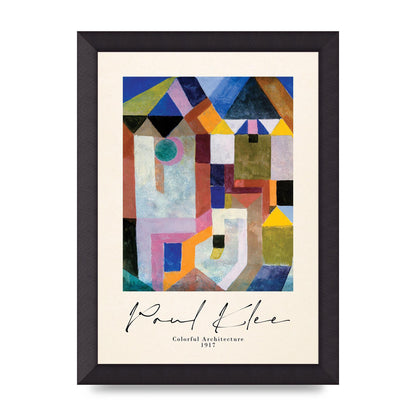 Paul Klee Colorful Architecture 1917 Art For The Home - A4 framed