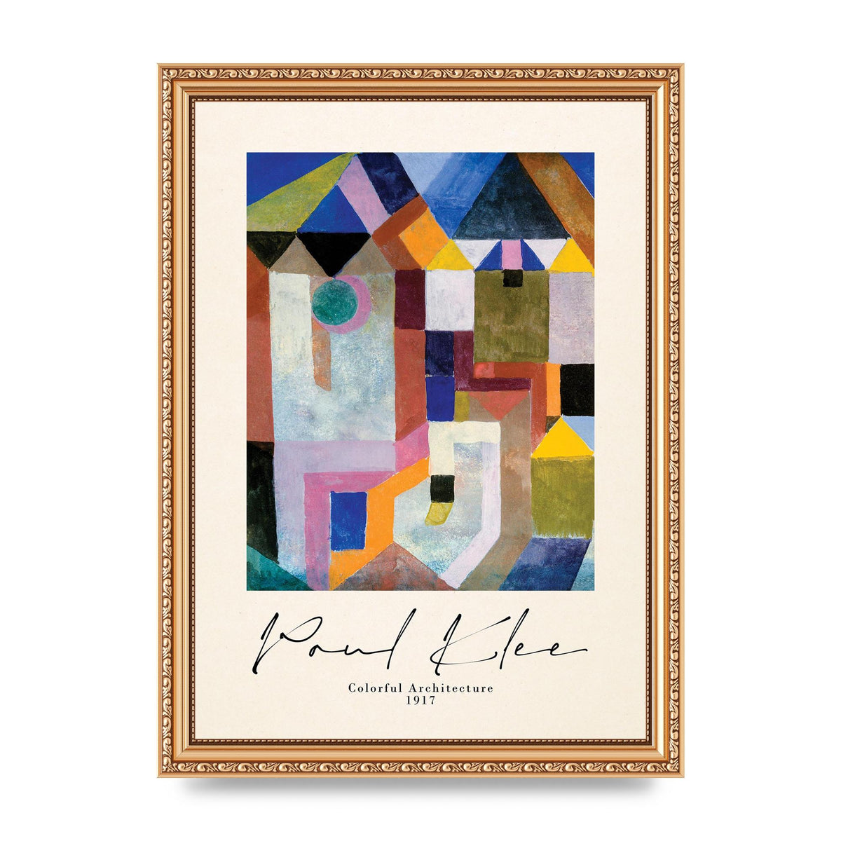 Paul Klee Colorful Architecture 1917 Art For The Home - A4 framed