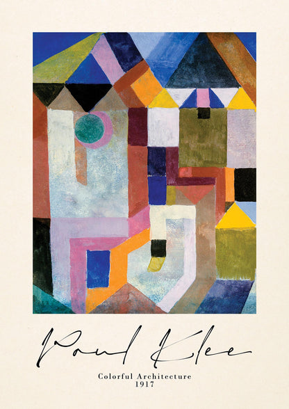 Paul Klee Colorful Architecture 1917 Art For The Home - detail