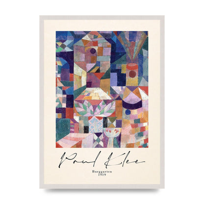 Paul Klee Burggarten 1919 Printed Poster - A2 framed