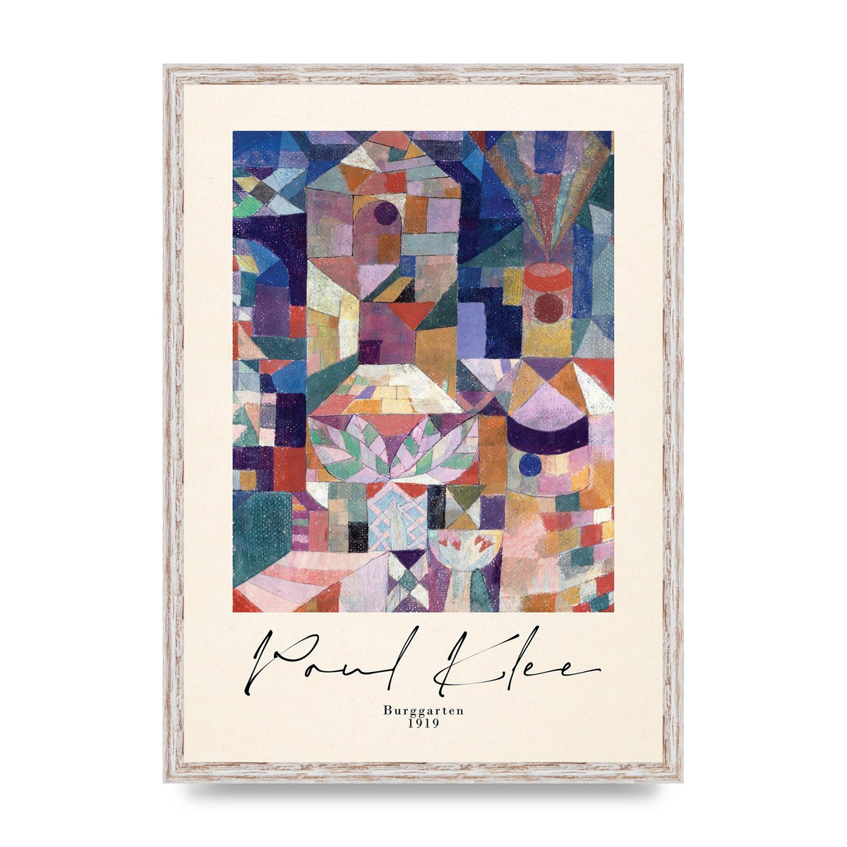 Paul Klee Burggarten 1919 Printed Poster - A2 framed