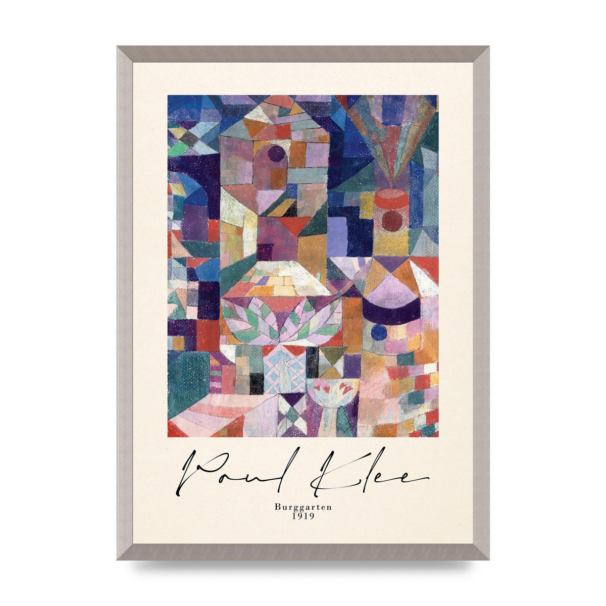 Paul Klee Burggarten 1919 Printed Poster - A2 framed