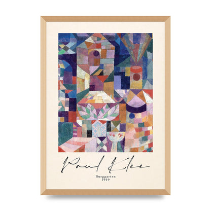 Paul Klee Burggarten 1919 Printed Poster - A2 framed