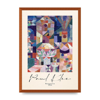 Paul Klee Burggarten 1919 Printed Poster - A2 framed
