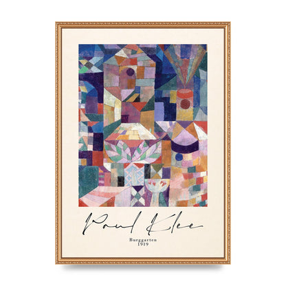 Paul Klee Burggarten 1919 Printed Poster - A2 framed
