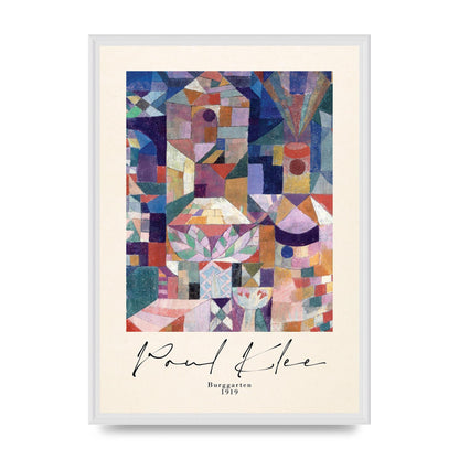 Paul Klee Burggarten 1919 Printed Poster - A2 framed
