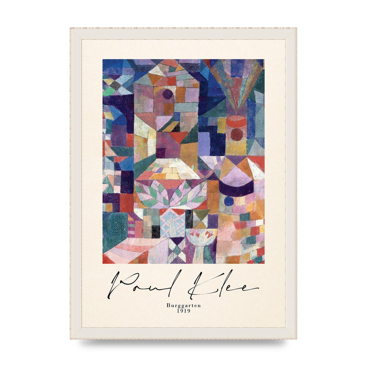 Paul Klee Burggarten 1919 Printed Poster - A3 framed