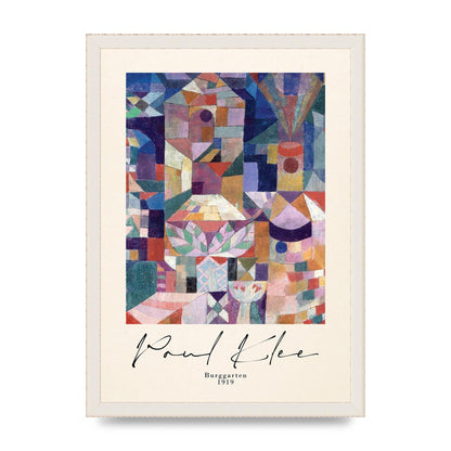 Paul Klee Burggarten 1919 Printed Poster - A3 framed