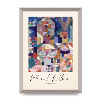 Paul Klee Burggarten 1919 Printed Poster - A3 framed