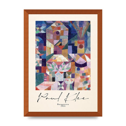 Paul Klee Burggarten 1919 Printed Poster - A3 framed