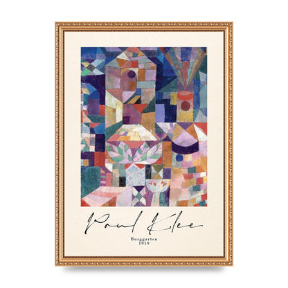 Paul Klee Burggarten 1919 Printed Poster - A3 framed